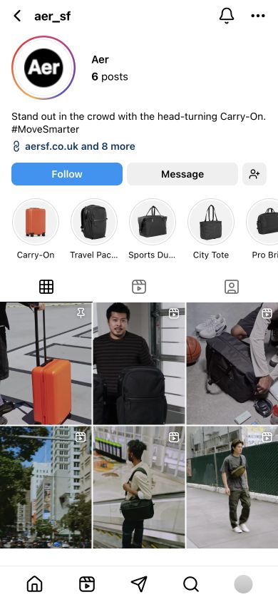Aer product profile, built with Brand Store
